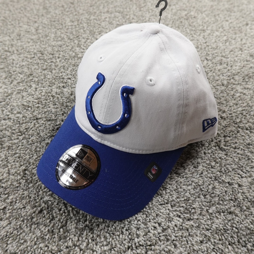 NEW Indianapolis Colts Hat Cap Snap Back White Blue‎ NFL Football New Era Mens